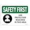 Signmission OSHA Sign, Ear Protection Required In This Area, 10in X 7in Rigid Plastic, 10" W, 7" H, Landscape OS-SF-P-710-L-10773 - alternate 1